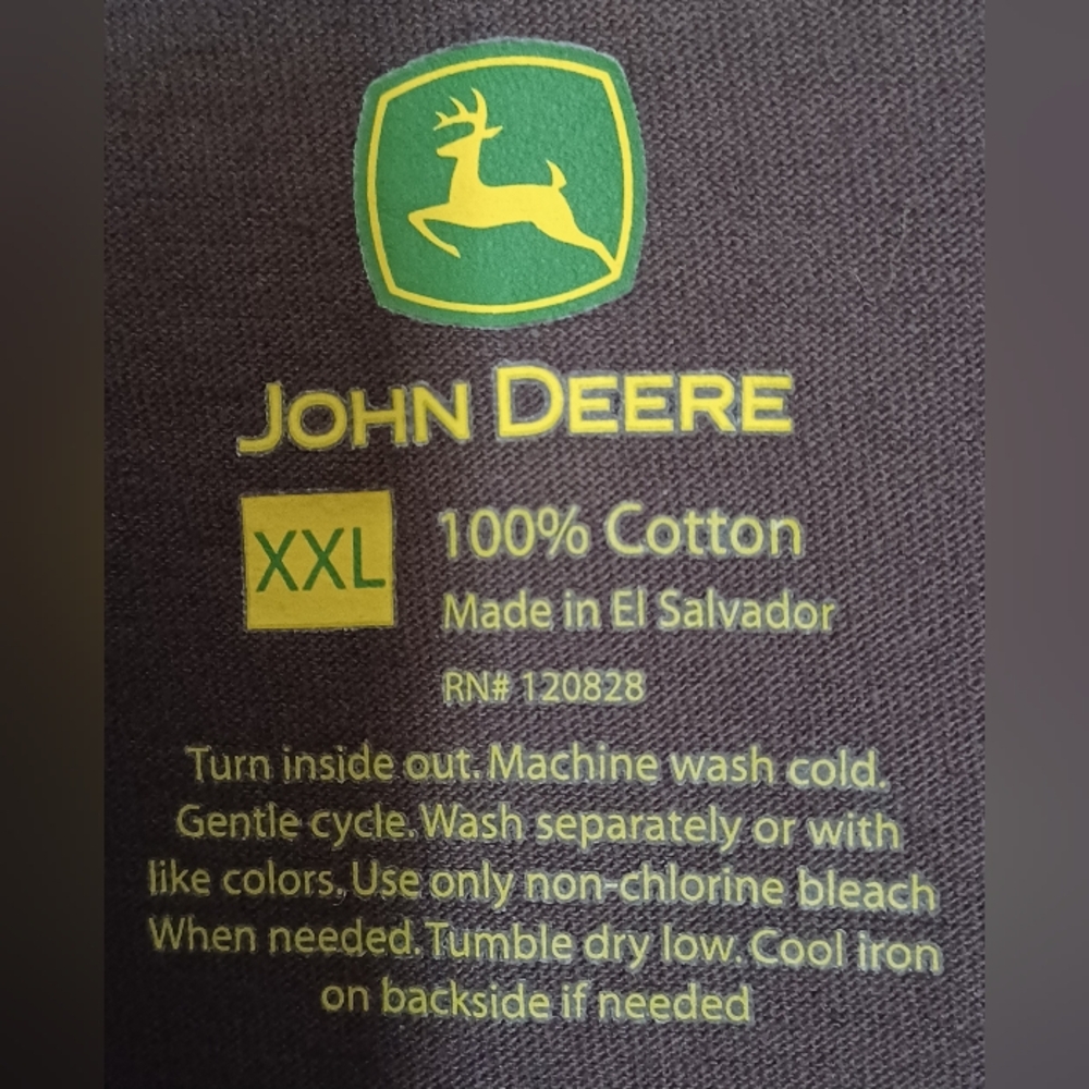 MENS 2X John Deere Brown T-Shirt -  Graphic Intact, Cowboy Comfortable, Country